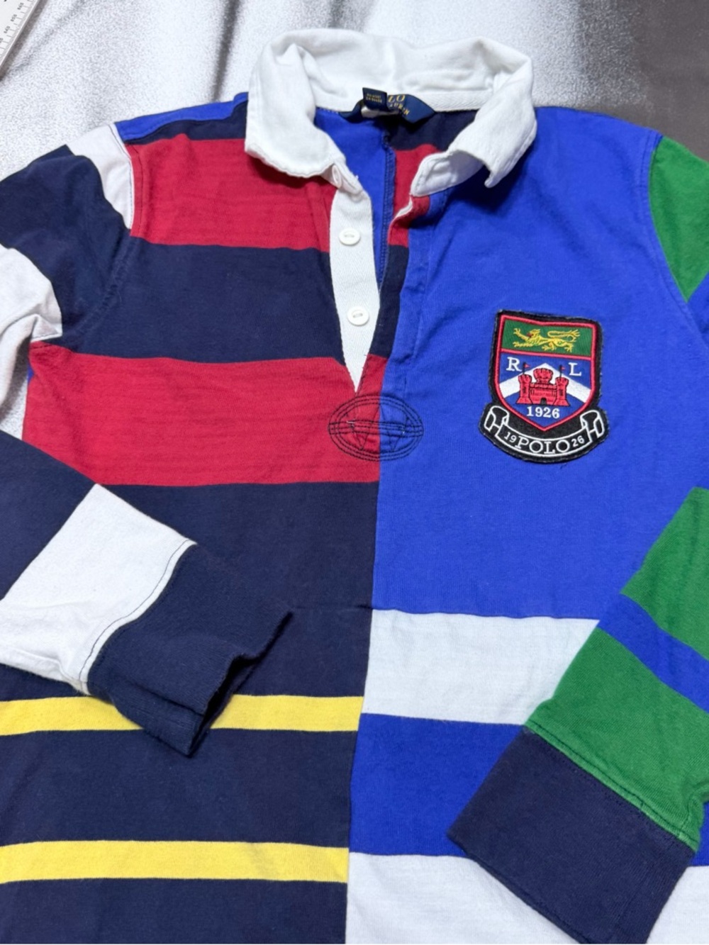Polo Ralph Lauren Girl’s Sz XL Striped Cotton Rugby Dress A50 - Picture 4 of 8